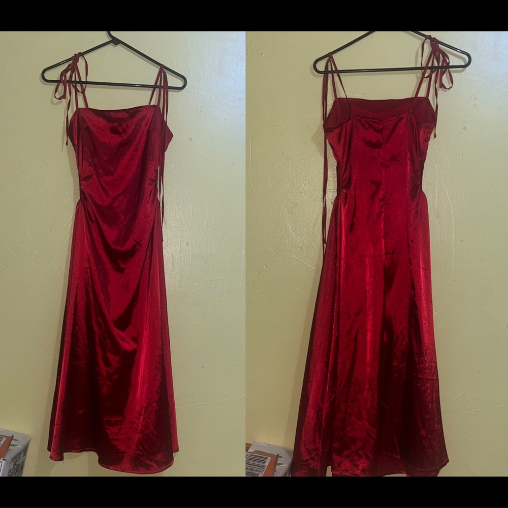 Red Satin Dress